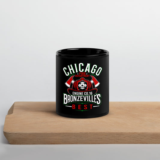 Black Glossy Mug "Chicago Fire Department E16"