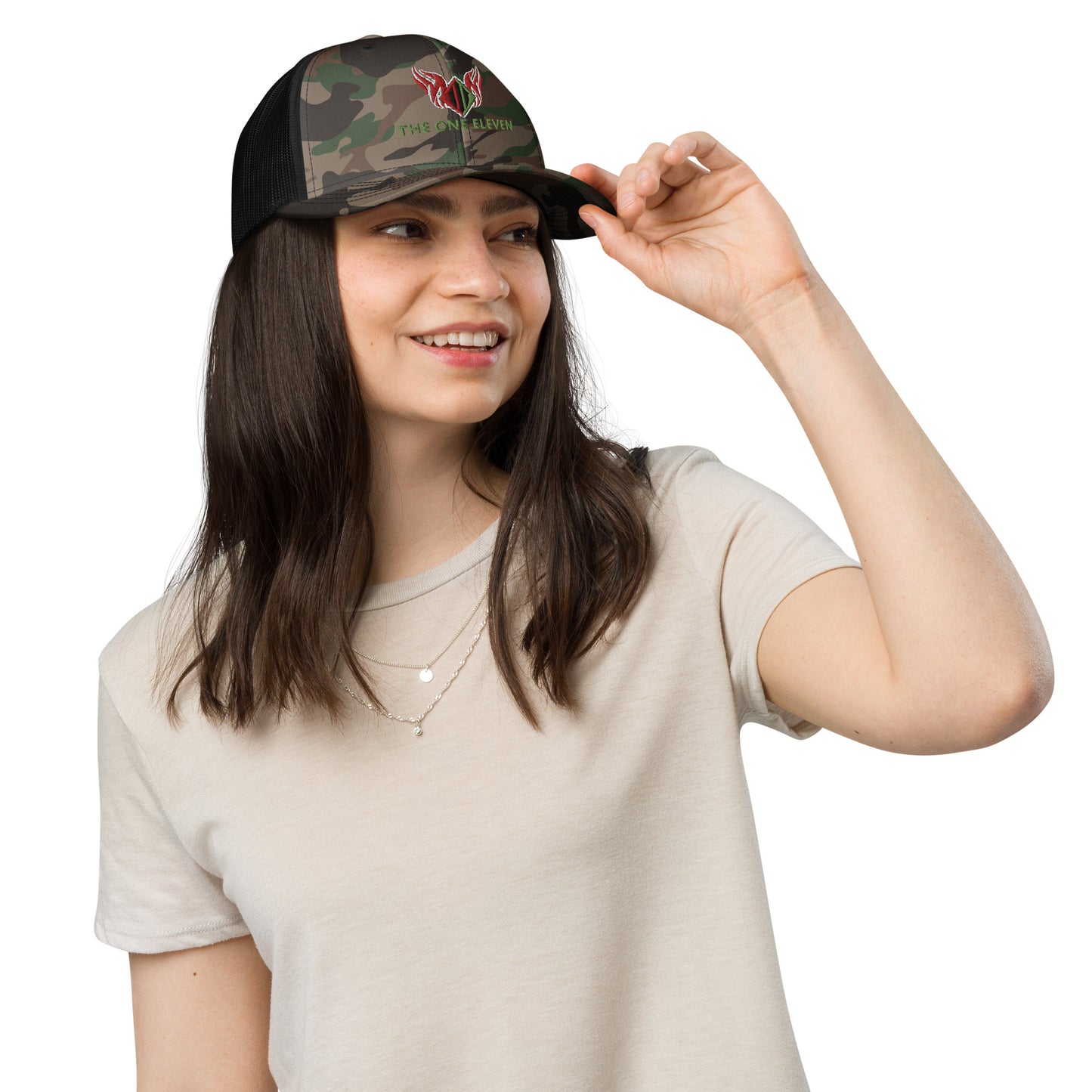 111 Camouflage trucker hat